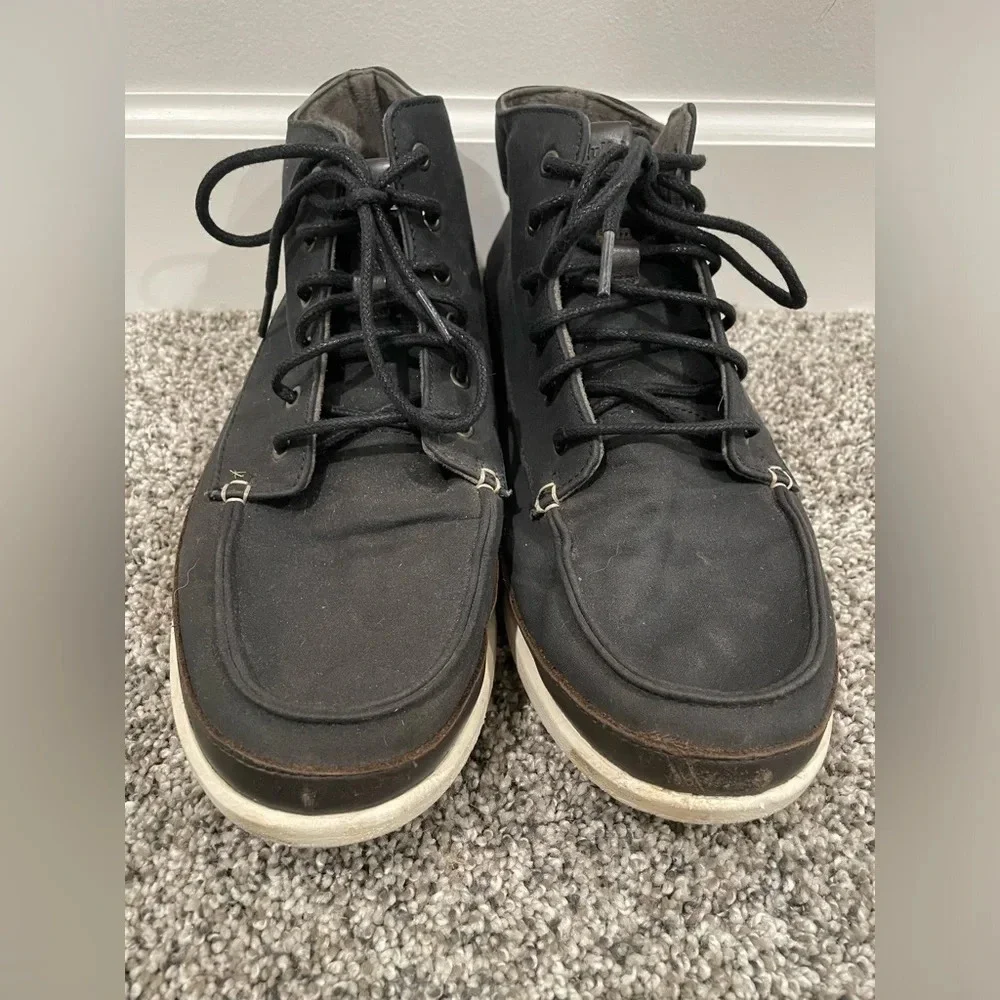 Olukai Nalukai Kapa men's black canvas chukka shoe, size 9.5